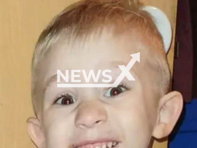 Picture shows Kameron Swaab, 2, undated. He was bit by neighbors dog in a face and hospitalized in Iowa, USA on Saturday, May 20, 2023. Note: Private photo. (GoFoundME/Newsflash)