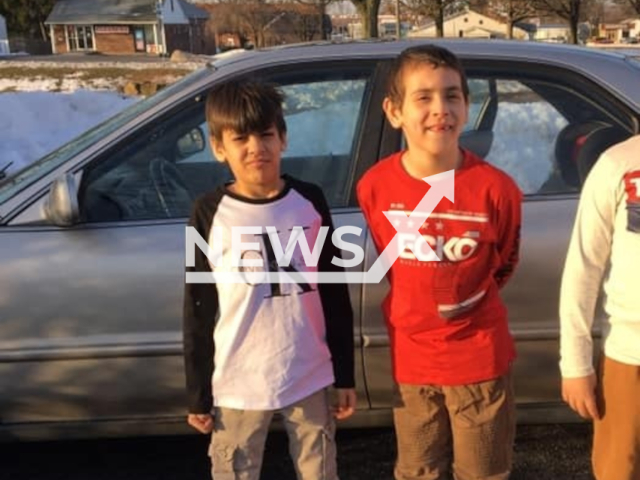 Sebastian Perez-Salome, 9, and Jesus Perez-Salome, 8,  pose in undated photo. They were killed in a shooting in Lebanon, PA. Note: Private photo. (Laika Salome/Newsflash)