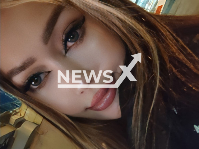 Picture shows Nicole Stryukova, 19, undated. She was attacked by a dog during walking at street in Irkutsk, Russia and went to hospital with injured legs. Notes: Private photo. (Nicole Stryukova/Newsflash)