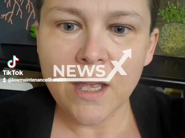 Tonya Walker, 39 , from Greenville, Kentucky, USA, shares her opinion on people from the USA criticising others for supporting Ukrainians instead of USA citizens in need. Note: Picture is a screenshot from a video (@lowmaintenanceliberal/Newsflash)