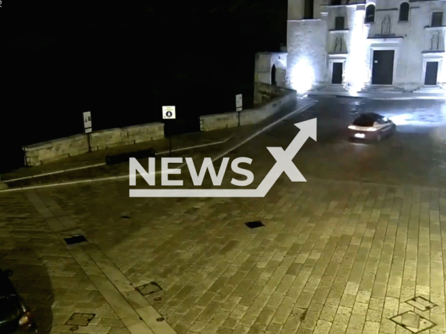 A bride from Matera, Italy, has been rescued by the police after she wanted to commit suicide. Note: This picture is a screenshot from the video (Questura Matera/Clipzilla).