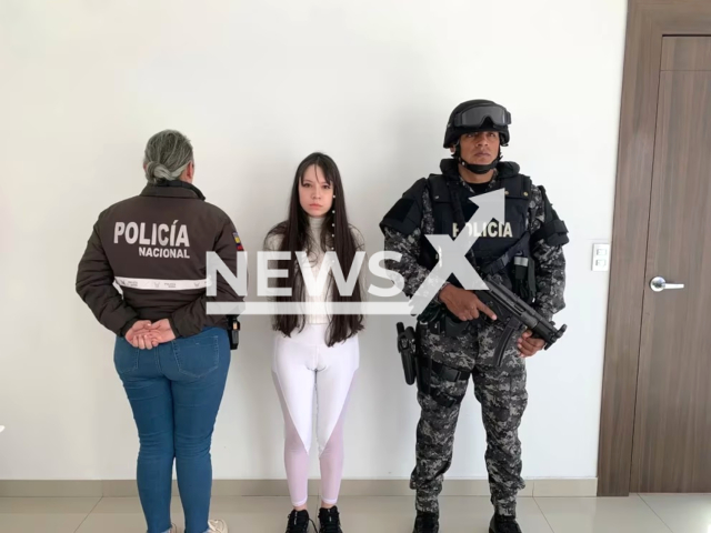 Picture shows the arrested Mayra, 24, undated. She was selling her baby on social media in Quito, Ecuador. Note: Police photo. (Newsflash)