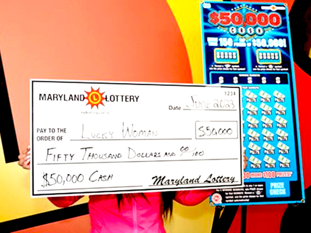 'Lucky Woman', 51, from the city of Gaithersburg, Maryland State, USA, poses in undated photo. She won USD 50,000 (GBP 39,781) on the lottery in June 2023. Note: Licensed content. (Maryland Lottery/Newsflash)