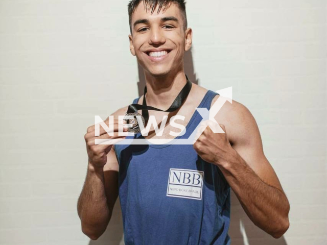 Lucca Arbigaus Gritten, 22, poses in undated photo. He was killed in a road crash in the city of Curitiba, Parana State, Brazil, on Monday night, June 5, 2023. Note: Private photo. (@lucca.arbigaus/Newsflash)