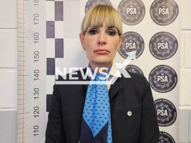 Flight attendant Daniela Carbone, 47, poses in undated photo. She was  arrested for making a bomb threat to a plane that was going to take off on May 21 from Buenos Aires, Argentina,   heading to Miami, Florida, USA, allegedly to prevent her ex and the woman he had an affair with from traveling.  Note: Private photo.  (Newsflash)