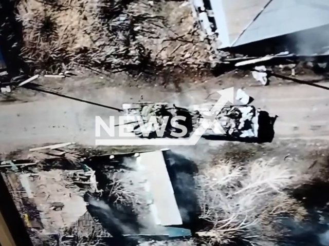 Soldiers of the 30th separate mechanized brigade destroyed the equipment of the Rusisian Armay, in Ukraine, in April, 2022. Note: Picture is a screenshot from a video (@30brigade/Newsflash)