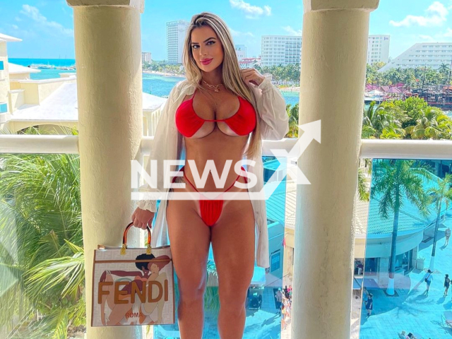 Denise Rocha poses in undated photo. She announced the launch of a free OnlyFans profile, in June, 2023. Note: Private photo.  (@deniserocha.oficial/Newsflash)