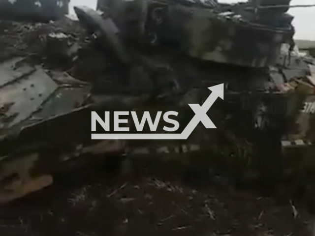 Description: Picture show Ukrainian Bradley IFVs at battlefield in Zaporizhzhia direction in Ukraine in undated footage. The footage was released by the Russian MoD on Tuesday, June 13, 2023. Notes: Photo is a screen from the video.(@mod_russia/Newsflash)