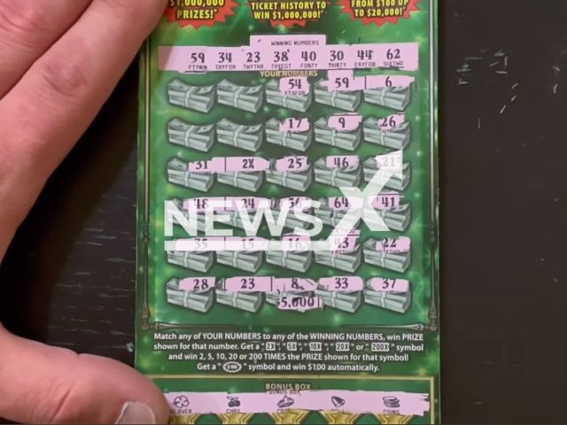 Illustrative image of a scratch card. Ukrainian refugee won half a million euros in Brussels.
Note: Photo is a screenshot from a video(Newsflash).