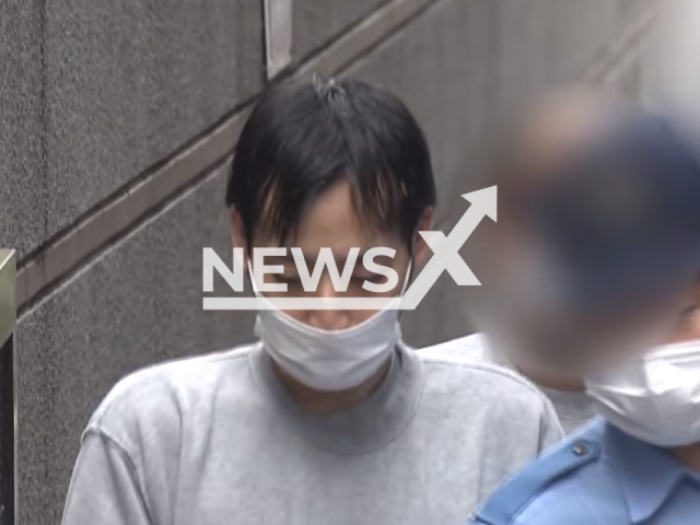 Photo shows Masaki Omori of Okinawa after being arrested. The man, 35, stole 1,500 Pokemon cards.
Note: Photo is a screenshot from a video(Newsflash).