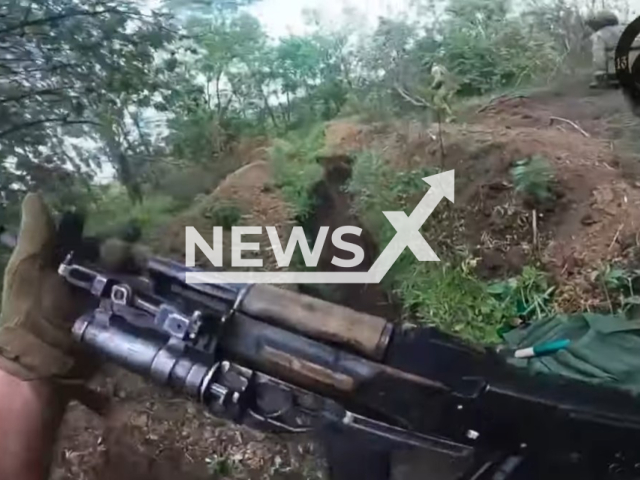 POV footage of Ukrainian combat group assaulting Russian positions in Ukraine, undated. The footage was released by the 28th Mechanized Brigade on Sunday, June 18, 2023. Note: Picture is a screenshot from a video (@OMBr28/Newsflash)