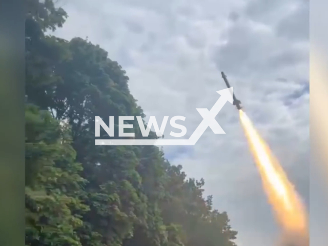 Ukrainian rockets flies to Russian enemy drone in Ukraine in undated footage. The footage was released by the 92nd Mechanized Brigade "Ivan Sirko" on Monday, June 19, 2023. Note: Picture is a screenshot from a video (@92OMBr/Newsflash)