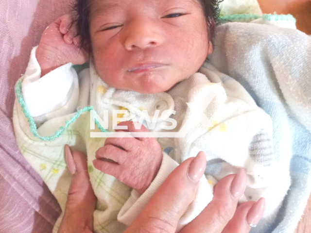 Photo shows the abandoned newborn baby in Chihuahua, undated photo. The baby is under public guardianship of the state while they are searching for the relatives.
Note: Government photo(@difchihuahua/Newsflash).