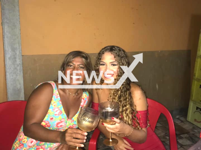 Photo shows Livia Ramos de Souza, 19,  (right) with an unidentified woman undated. The girl was arrested 'by mistake' in Rio de Janeiro, Brazil while she was on her first job interview and was released from custody on Tuesday, June 20, 2023. Note: Private photo (@livia.ramos.33821/Newsflash)