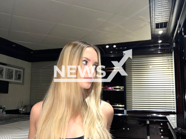 Influencer Davina Geiss, 20, poses in undated photo. She showed her fans a glimpse of her bedroom inside the luxury 'Indigo Star' yacht while in Monaco. Note: Private photo. (@davinageiss/Newsflash)