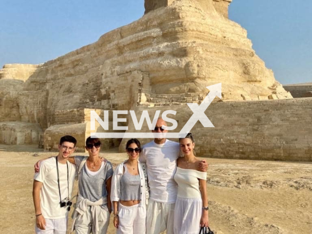 Pep Guardiola enjoys a vacation with his family in Egypt, undated. Guardiola will spend two days in Cairo, followed by six days exploring Luxor and Aswan. Note: Licenced photo. (Egyptian Ministry of Tourism and Antiquities/Newsflash)