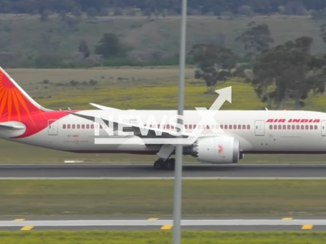 Illustrative image shows an Air India plane, undated. A passenger on a Mumbai-Delhi Air India Flight AIC 866 was arrested for allegedly defecating and urinating inside the plane. Note: Image is a screenshot from video. (Newsflash)