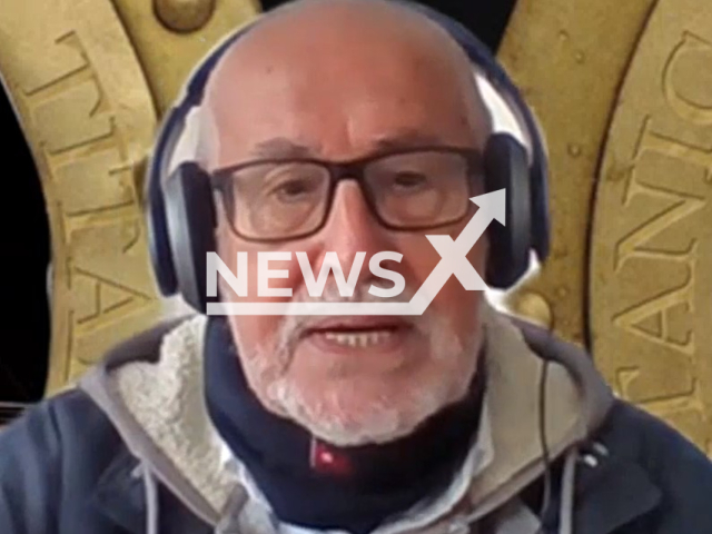 Photo shows Jesus Ferreiro, president of the Titanic Foundation, undated. He claims that underwater visit to the boat should be banned.
Note: Photo is a screenshot from a video(Newsflash).