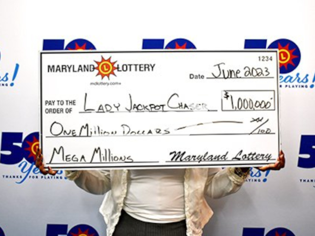 Image shows 'Lady Jackpot Chaser', aged 61, from the area of Silver Spring, Maryland State, USA, undated photo. She won USD one million (GBP 790,950) on the lottery in June 2023. Note: Licensed content. (Maryland Lottery/Newsflash)