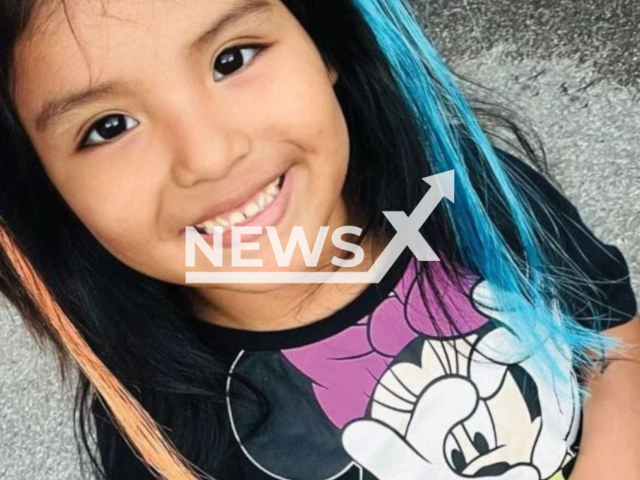 Missing girl Kataleya Alvarez, 5, poses in undated photo. She went missing at the Astor  hotel in Florence, Italy, on June 10, 2023. Note: Private photo.  (Newsflash)