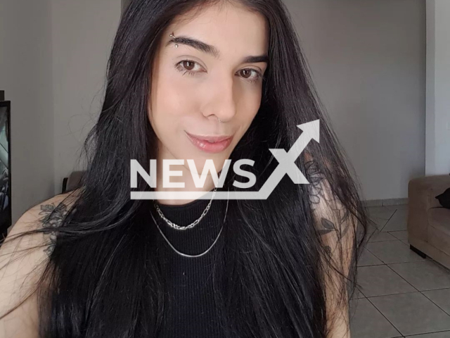 Thais Medeiros de Oliveira poses in undated photo. She was hospitalized after a severe reaction to sniffing canned goat pepper. Note: Private photo. (@thaismedeiiros_/Newsflash)