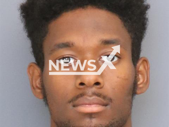 Photo shows Bryce Caleb Timothy Brown, after being arrested. The man, 20,  is suspected of murdering a woman with a stolen forklift on Sunday, July 02, 2023.
Note: Police photo(Charles County Sheriff's Office/Newsflash).