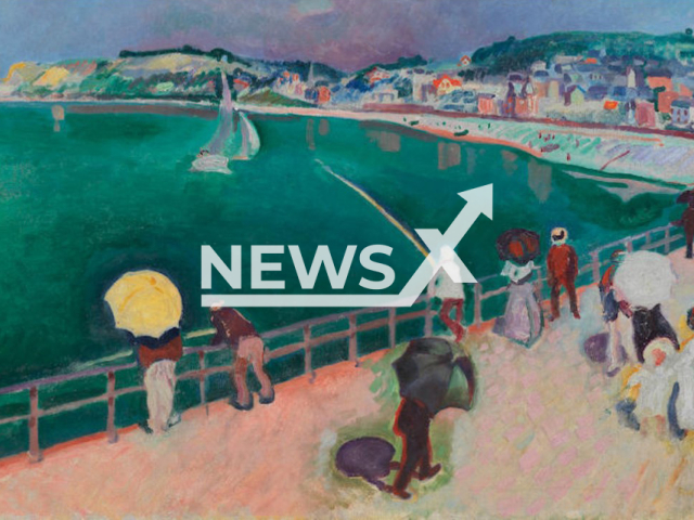 La baie de Sainte-Adresse, 1906, by Raoul Dufy (1877-1953). Alain Delon, 60 Years of Passion sale was 98% sold on Thursday,  June 22, 2023 at Bonhams Cornette de Saint Cyr, Paris.
Note: Licensed photo(Bonhams/Newsflash).