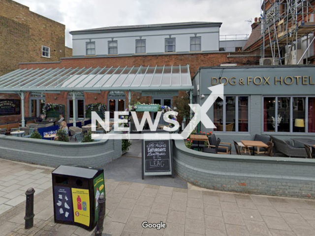 Image shows the Dog & Fox Hotel in Wimbledon, London, UK, undated photo. Lilly Becker, 47, and her son Amadeus spent the night at the hotel when Boris Becker, 55, kicked them out of their home. Note: Photo is a screenshot from Google Maps. (Google Maps/Newsflash)