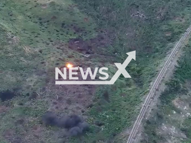 Ukrainian forces wipe out Russian military positions on the battlefield in Ukraine in undated footage. The footage was released by Ground Forces of the Armed Forces of Ukraine on Thursday, Jul. 06, 2023.
Notes: Photo is screen from a video. (@ogshb8/Newsflash)