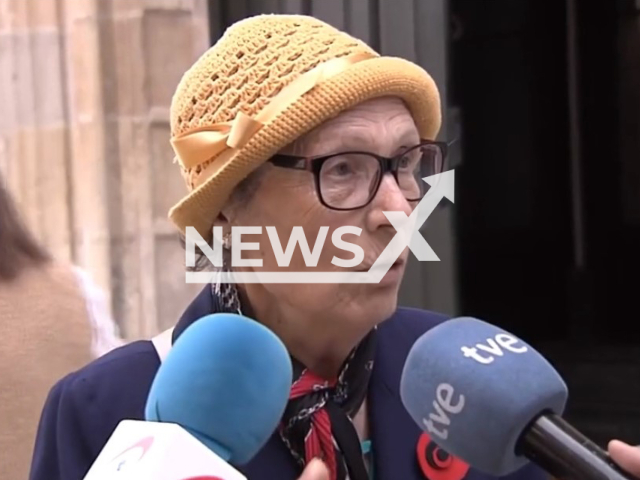 Photo shows the woman who gave 300.000 euros to a man who pretended to be 'God' in Leon, Spain. The fraud happened between 2013-2019.
Note: Photo is a screenshot from a video(Newsflash).