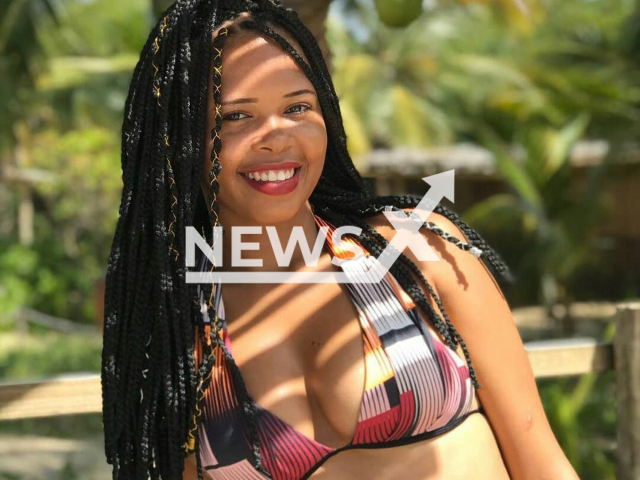 Amanda Santos Oliveira, 21, poses in undated photo. She was found dead after missing for a month in Trancoso, Porto Seguro in Brazil. Note: Private photo. (Newsflash)