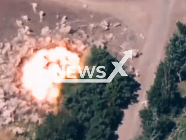 Ukrainian fighters successfully neutralize the Russian c anti-aircraft missile system using HIMARS in Ukraine in undated footage. The footage was released by 47th separate artillery brigade on Thursday, Jul. 06, 2023.
 Notes: Photo is screen from a video. (@47OABr/Newsflash)