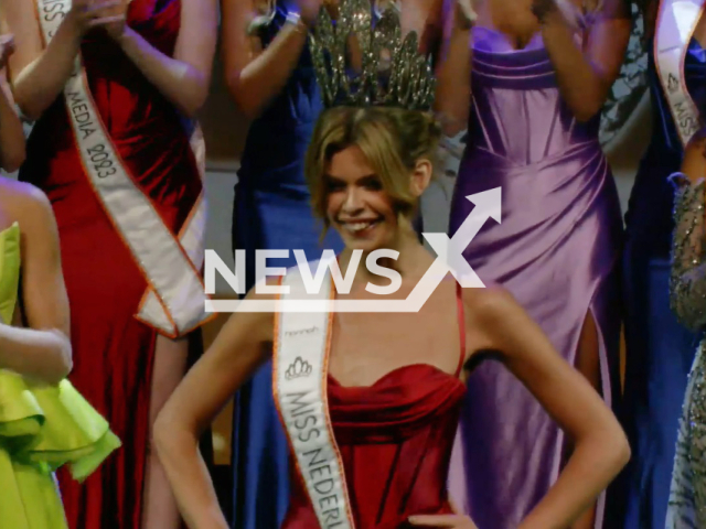 Rikkie Valerie Kolle becomes Miss Netherlands, Saturday, July 8, 2023. She is the first transgender woman to win the title. Note: Image is a screenshot from video. (Miss Nederland/Newsflash)