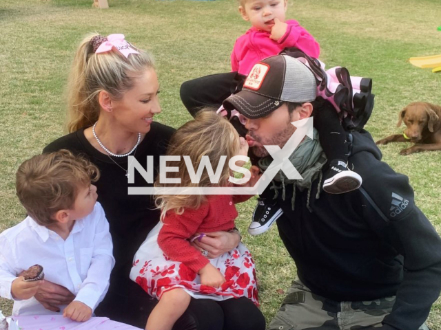 Photo shows Anna Kournikova and Enrique Iglesias with their children, undated. The Russian tennis player and the singer allegedly got secretly married after 20 years of relationship.
Note: Private photo(@annakournikova/Newsflash).