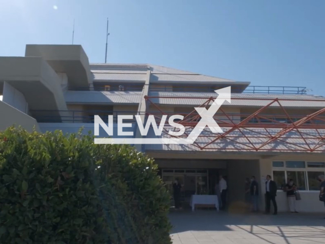 Photo shows Paphos General Hospital in Paphos, Cyprus. British woman was taken there after falling from a hotel balcony.
Note: Photo is a screenshot from a video(Newsflash).