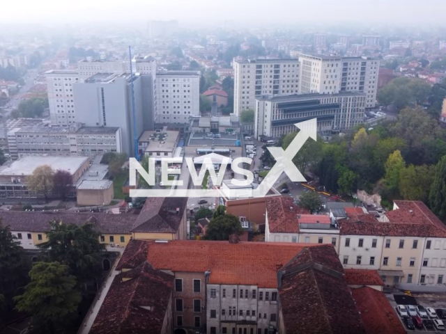 Photo shows Padua Hospital. Woman pretended to be a doctor to have sex with her hospitalized husband.
Note: Photo is a screenshot from a video(Newsflash).