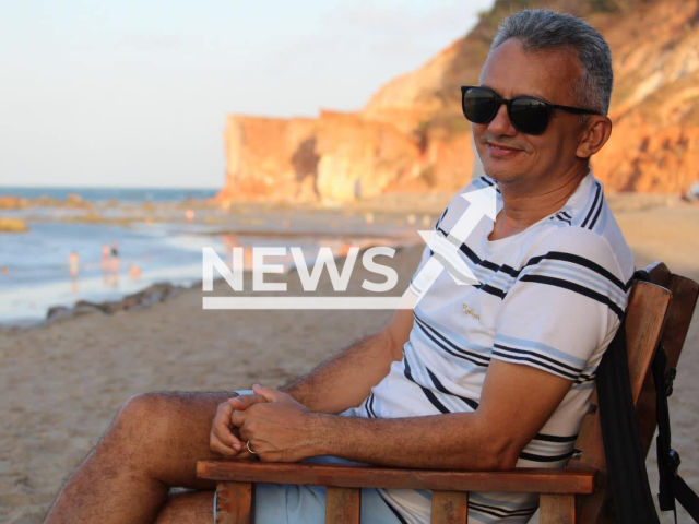 Vanderlei Nogueira, 51, poses in undated photo. He died in the municipality of Icapuí, Brazil. Note: Private photo. (Newsflash)