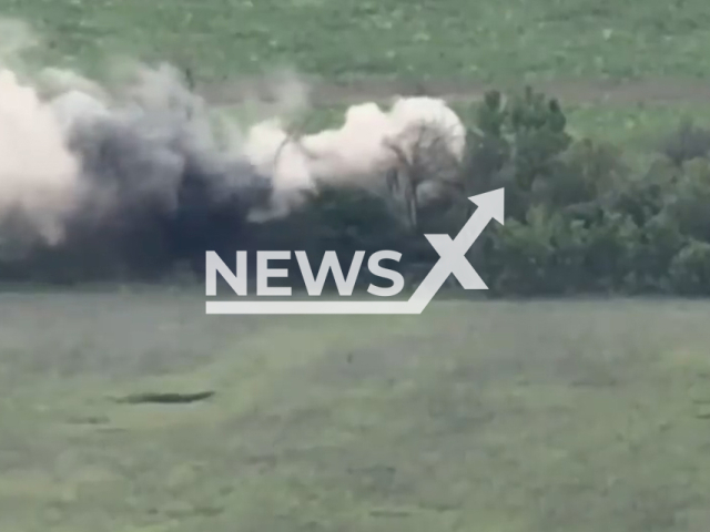 Ukrainian artillery destroys Russian military positions on the frontlines in Ukraine in undated footage. The footage was released by 102nd separate brigade on Monday, Jul. 17, 2023.
Notes: Photo is screen from a video (@102brygadaTROIvanoFrankivsk/Newsflash)