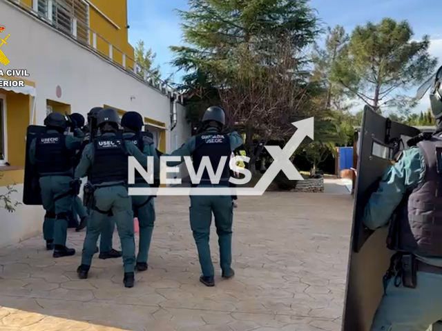 Moment of the police operation that took place in Pobla de Tornesa, Castellon, Spain that ended up with the arrest of the leaders of a cult. The cult had hundred of victims.
Notes: Licenced picture (Newsflash)