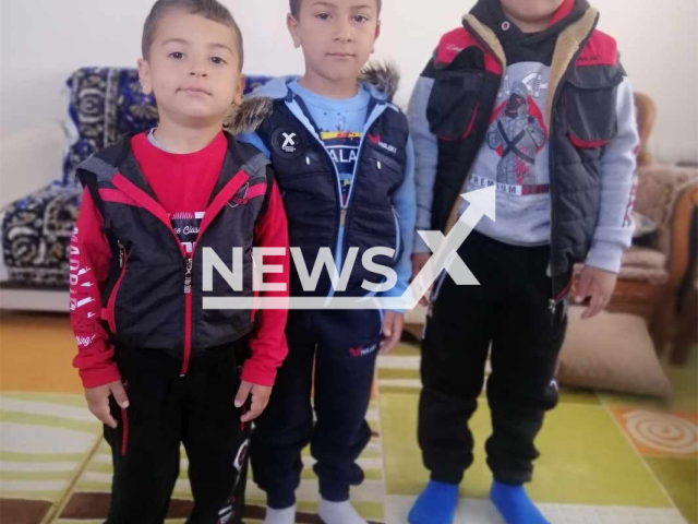 Photo shows the brothers (from right to left), Mutaz Al Mohamad, 10, Khaled Al Mohamad, 6, and Muhammed Al Mohamad, 5, undated. They were reportedly drowned in a pon in Silivri, Istanbul, Turkey. Note: Picture is private (Newsflash)