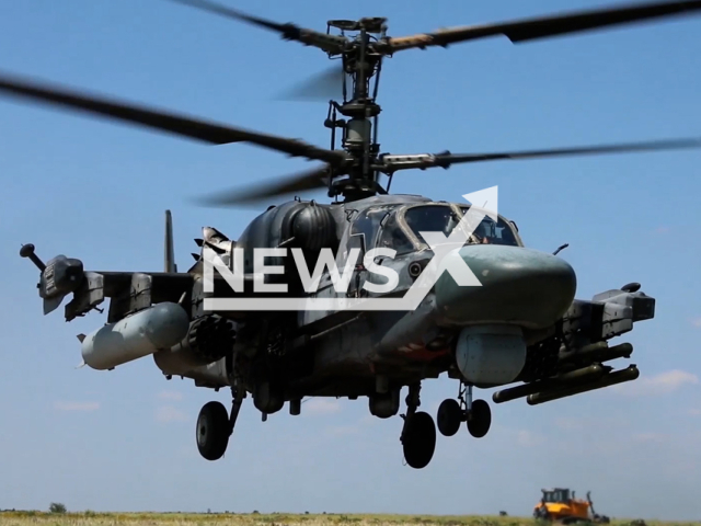 Picture shows Russian Ka-52 attack helicopter on a combat mission in Ukraine in undated footage. The footage was released by Russian MoD on Thursday, Jul. 20, 2023.
Notes: Photo is screen from a video. (Ministry of Defense of Russia/Newsflash)