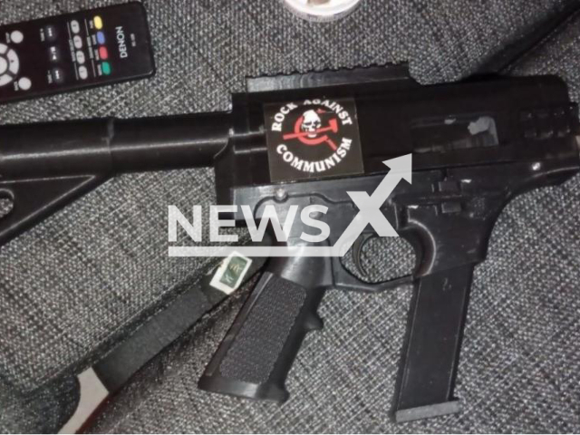 Photo shows a 3D-printed gun, undated. The Hame Police Department and the Central Criminal Police are completing preliminary investigations on terrorist crimes connected to far-right ideology and the creation of 3D weapons. Note: Licensed photo (Police of Finland/Newsflash)