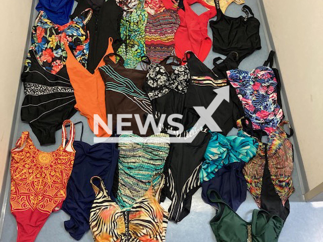 Image shows the stolen bikinis, undated photo. A 24-year-old man stole more than 150 bikinis and lingerie from private gardens in the city of Graz, Austria. Note: Licensed content. (LPD/Newsflash)