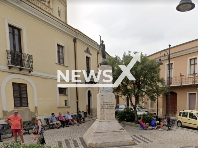 Picture shows square where the boy died  in Quartucciu,  Italy,  undated.  The 2-month-old baby died while breastfeeding  and an autopsy will be performed on Wednesday, July 19, 2023.     Note: This picture is a screenshot from Google Maps. (Google Maps/Newsflash)