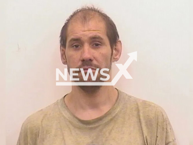 Photo shows Jack R. Blanke, 39. The Illinois man was arrested again for trespassing on horse farm with his genitals exposed.
Note: Police photo(Adams County Sheriff's Office/Newsflash)