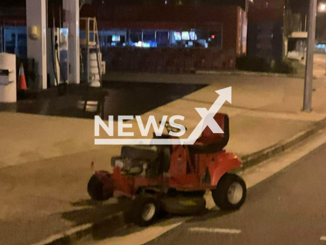 Photo shows the ride-on mower the 51-year old man was driving on in Ingham, Queensland, on Sunday, July 23, 2023. He was allegedly four times over alcohol limit.
Note: Police photo(Queensland Police Service/Newsflash).