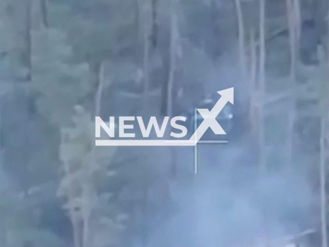 Picture shows Russian armuored vehicles attacking the Ukrainian military positions in the Serebryansky Forest near Kreminna in the Luhansk region in Ukraine on Thursday. Jul. 27, 2023. After being hit by the Ukrainian mortar calculation the Russian military was forced to retreat.
Notes: Photo is screen from a video. (@5brigadeNGU/Newsflash)