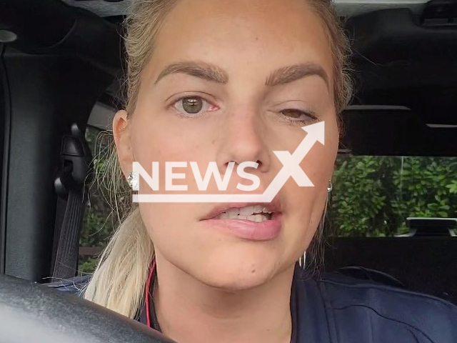 Image shows curvy model Angelina Kirsch, 35, poses in undated photo. Her face ended up paralysed after blood tests revealed she got herpes. Note: Photo is a screenshot from a video. (@angelina.kirsch/Newsflash)