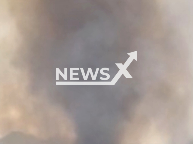 A massive wildfire burning out of control was spreading rapidly amid erratic winds in the York Fire that started on a private land inholding within the Mojave National Preserve in San Bernardino County, California United States on 31 July 2023. Note: This picture is a screenshot from the video. (InciWeb/Clipzilla)