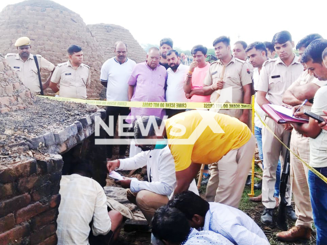 Photo shows a furnace where the remains of a minor girl were found in Bhilwara, India, undated. The minor has been allegedly gang-raped and burnt alive. Note: Picture is private (Newsflash)